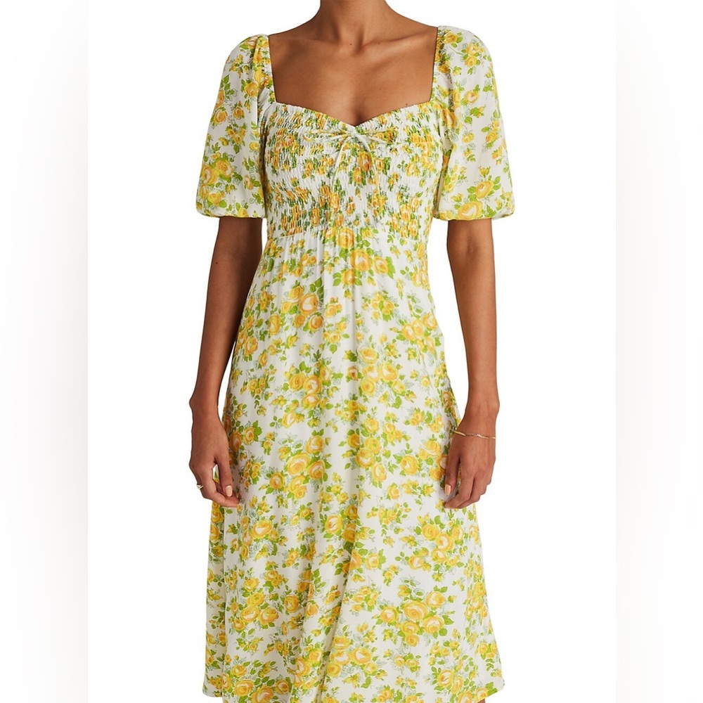 Faithfull Velika Midi Dress in Morello Floral Print